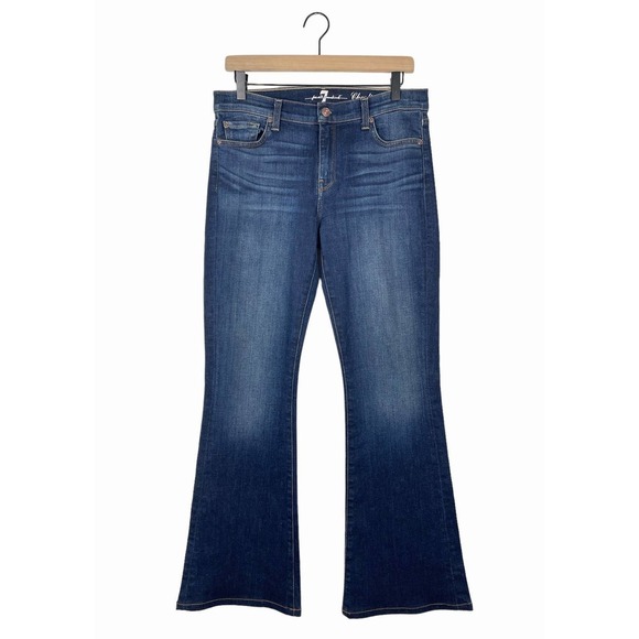 7 For All Mankind Charlize Wide Leg Blue Jeans Size 30 Y2K 90s Trendy - Picture 1 of 9